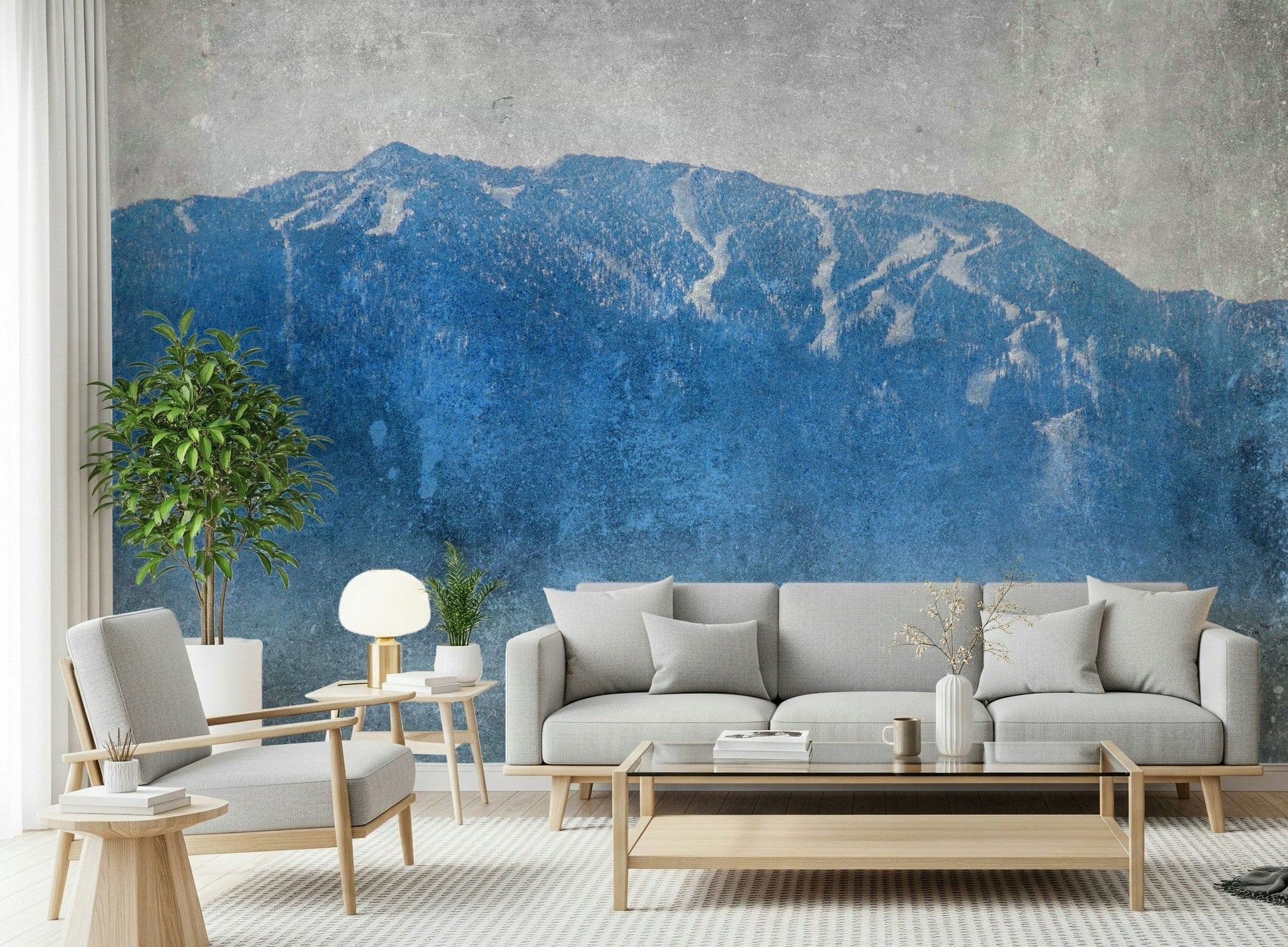 A serene abstract vista wall mural for your decor.