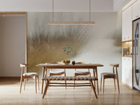 A calming abstract design wallpaper mural that defines a space.