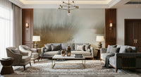 A graceful subtle pattern wall mural in cool, tranquil tones.
