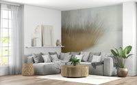 An artistic minimalist form mural for home decor.