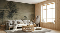 A classic forest theme wallpaper for walls.