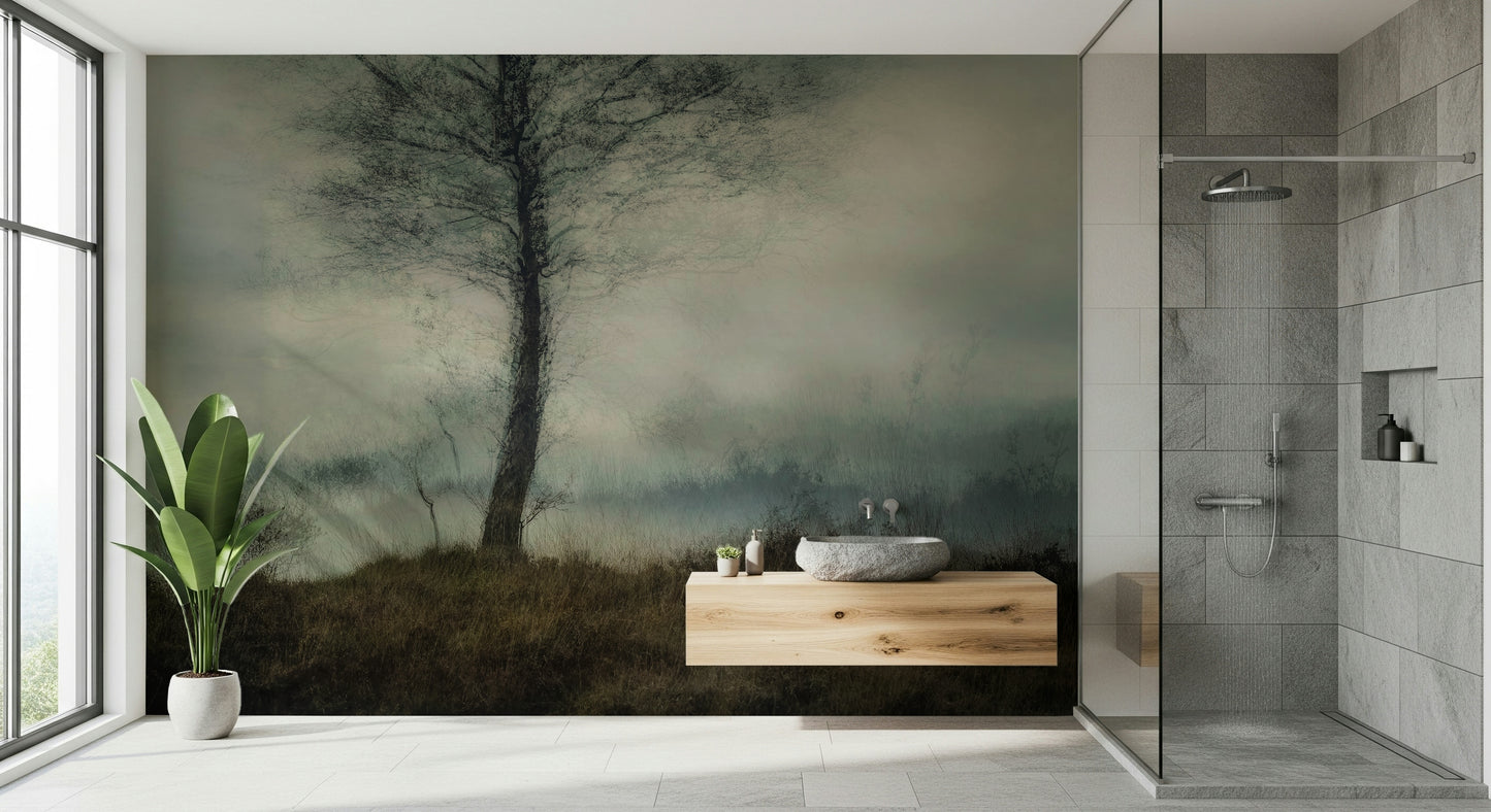 A classic forest theme wallpaper for walls.