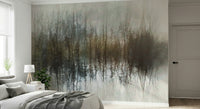 A serene fluid pattern wall mural for contemplative decor.