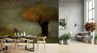 An artistic nature inspired mural for home decor.