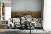 A contemplative gentle marsh wallpaper mural for a feature wall.