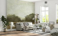 A graceful subtle pattern wall mural in cool, natural tones.