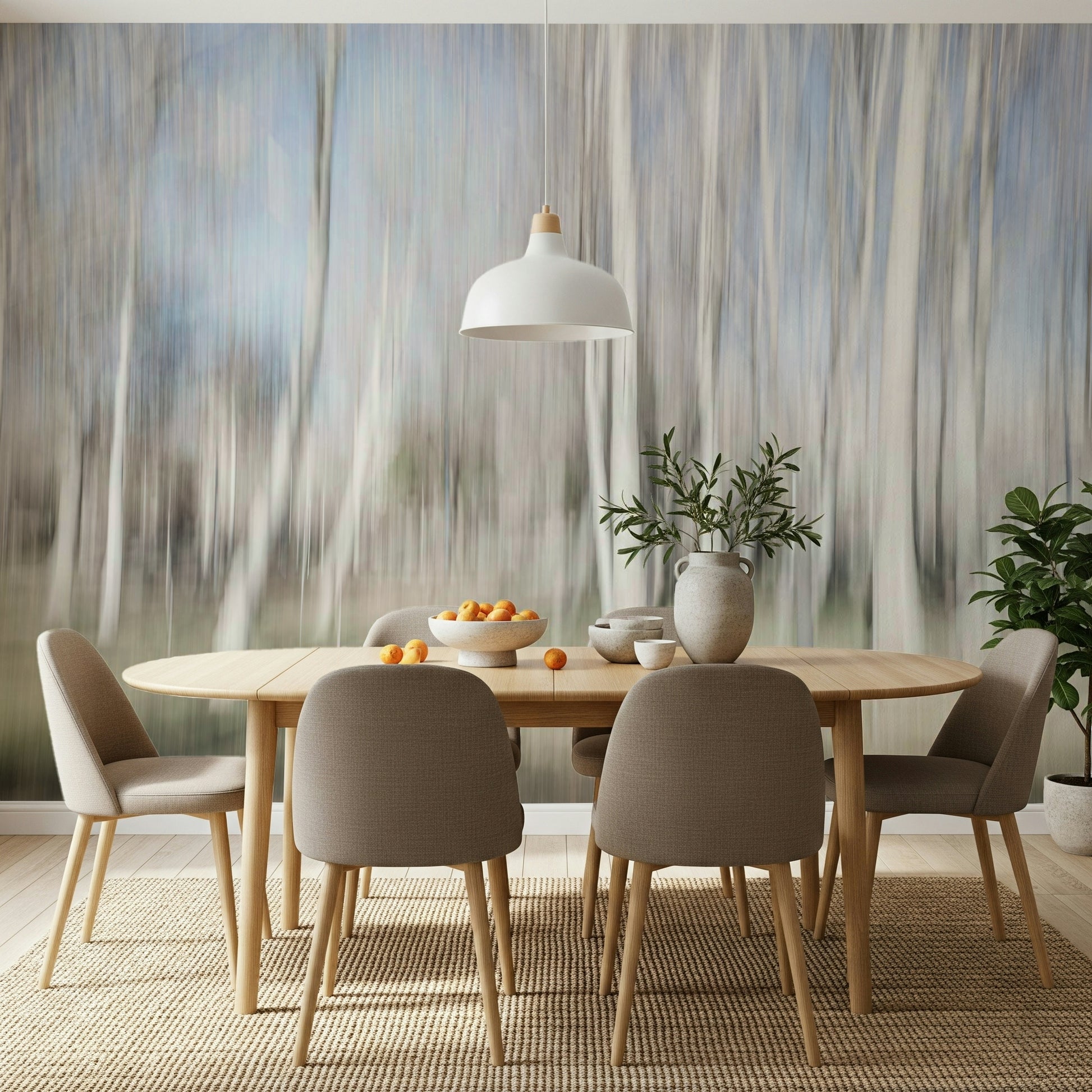 A classic forest theme wallpaper for walls.