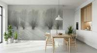 A contemplative gentle haze wallpaper mural for a feature wall.