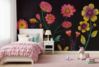 An artistic nature inspired mural for home decor.