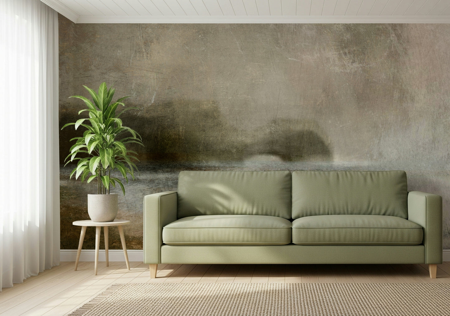 A contemplative gentle ocean wallpaper mural for a feature wall.