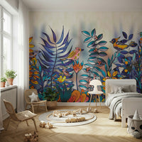 An artistic soft focus landscape mural on scenic wallpaper.