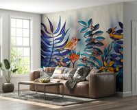 An artistic nature inspired mural for home decor.