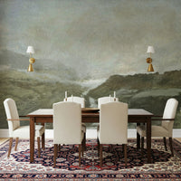 An artistic soft focus vista mural on scenic wallpaper.