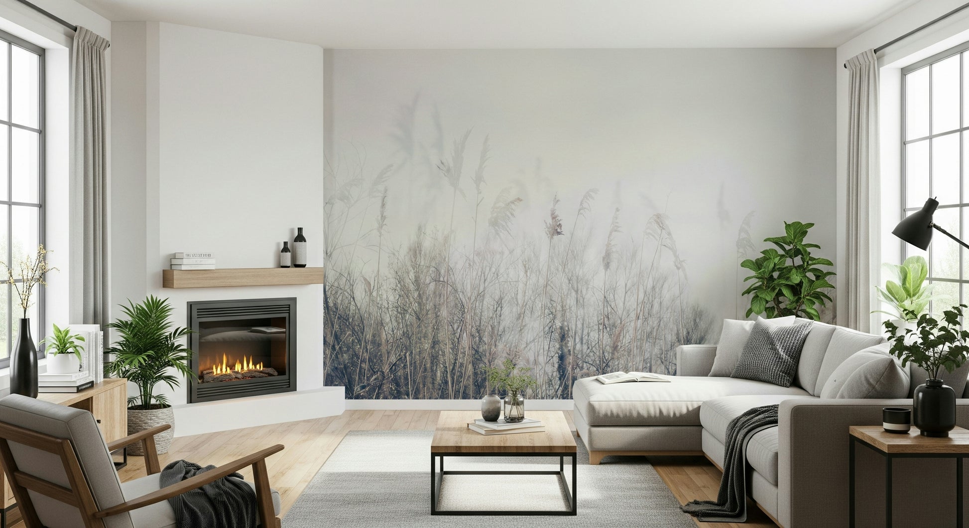 A serene flowing design wall mural for your decor.