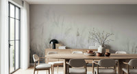 A graceful subtle pattern wall mural in cool, tranquil tones.