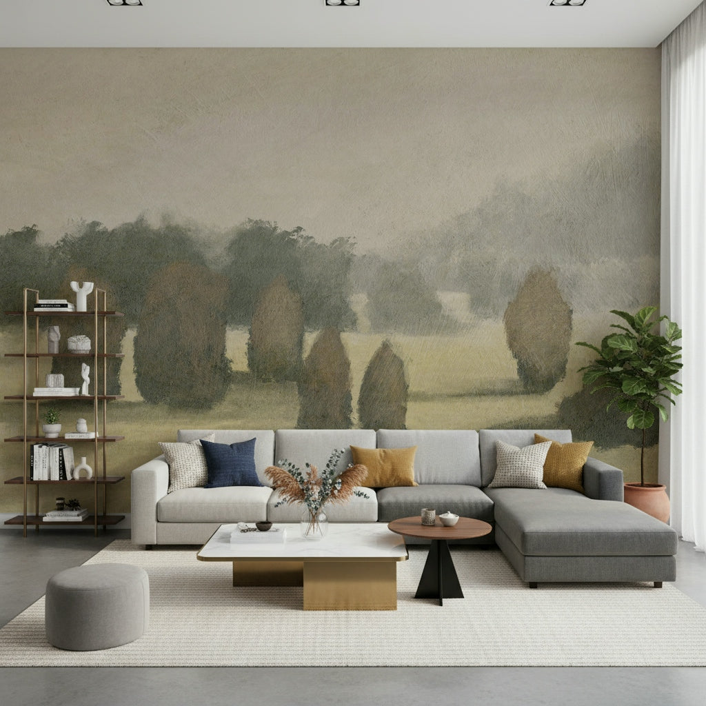 A serene dreamy landscape wall mural for your decor.