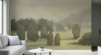 An artistic soft focus vista mural on scenic wallpaper.
