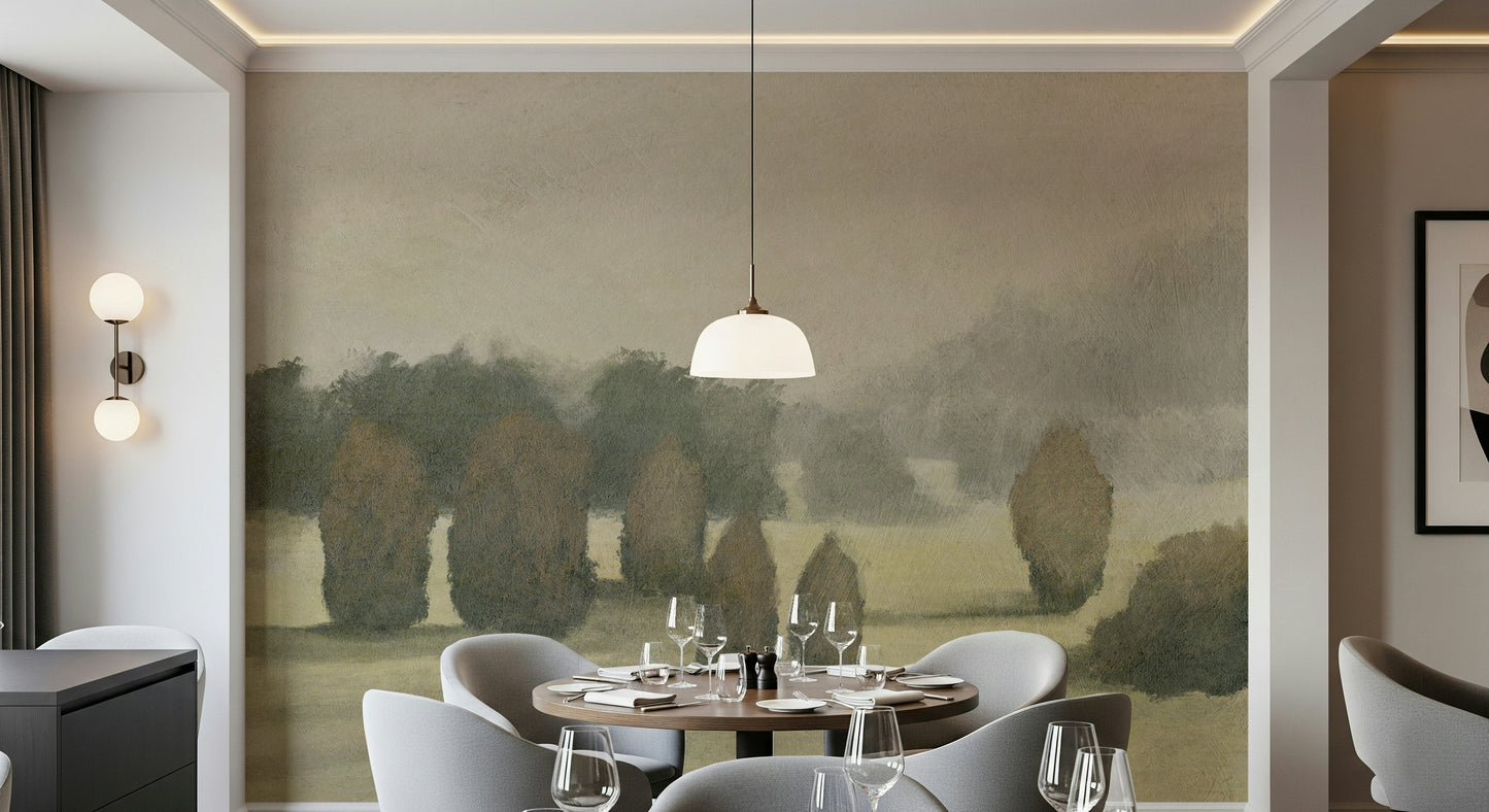 An artistic nature inspired mural for home decor.