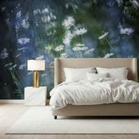 A serene tranquil daisy wall mural for your decor.