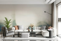 An artistic minimalist form mural for home decor.