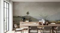 A contemplative gentle design wallpaper mural for a feature wall.