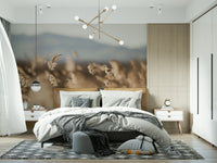 A contemplative gentle design wallpaper mural for a feature wall.