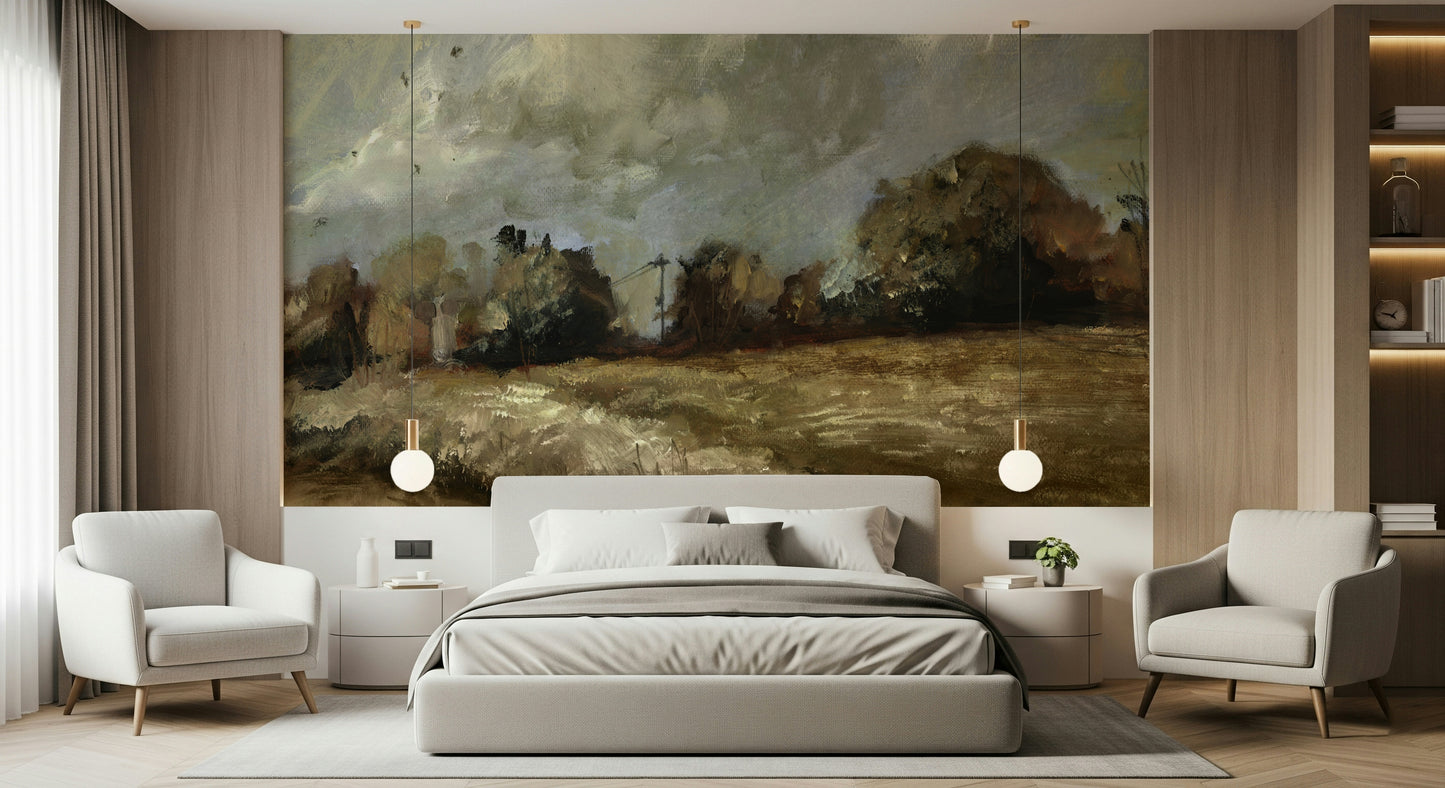 A contemplative gentle vista wallpaper mural for a feature wall.