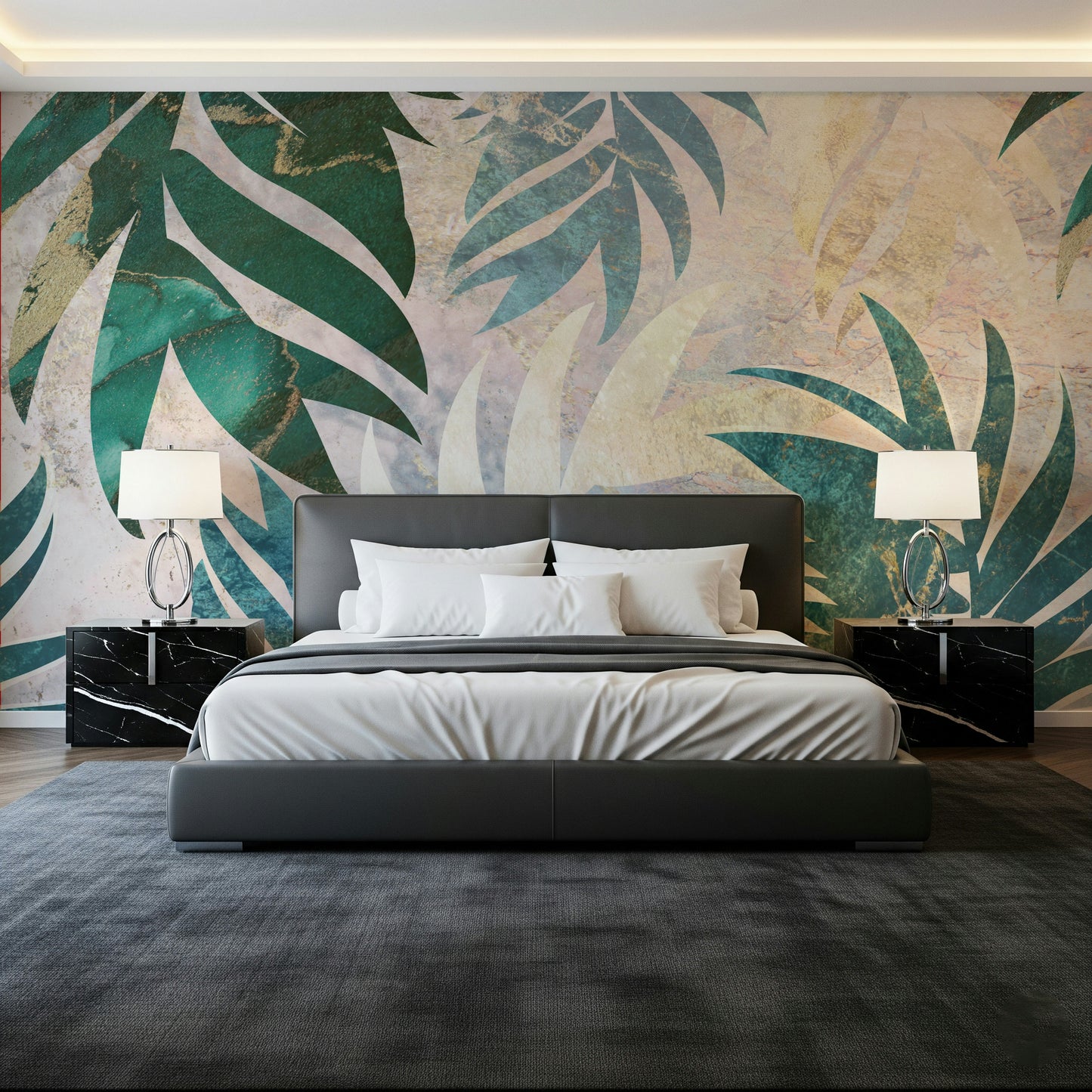 A classic tropical wallpaper for walls.