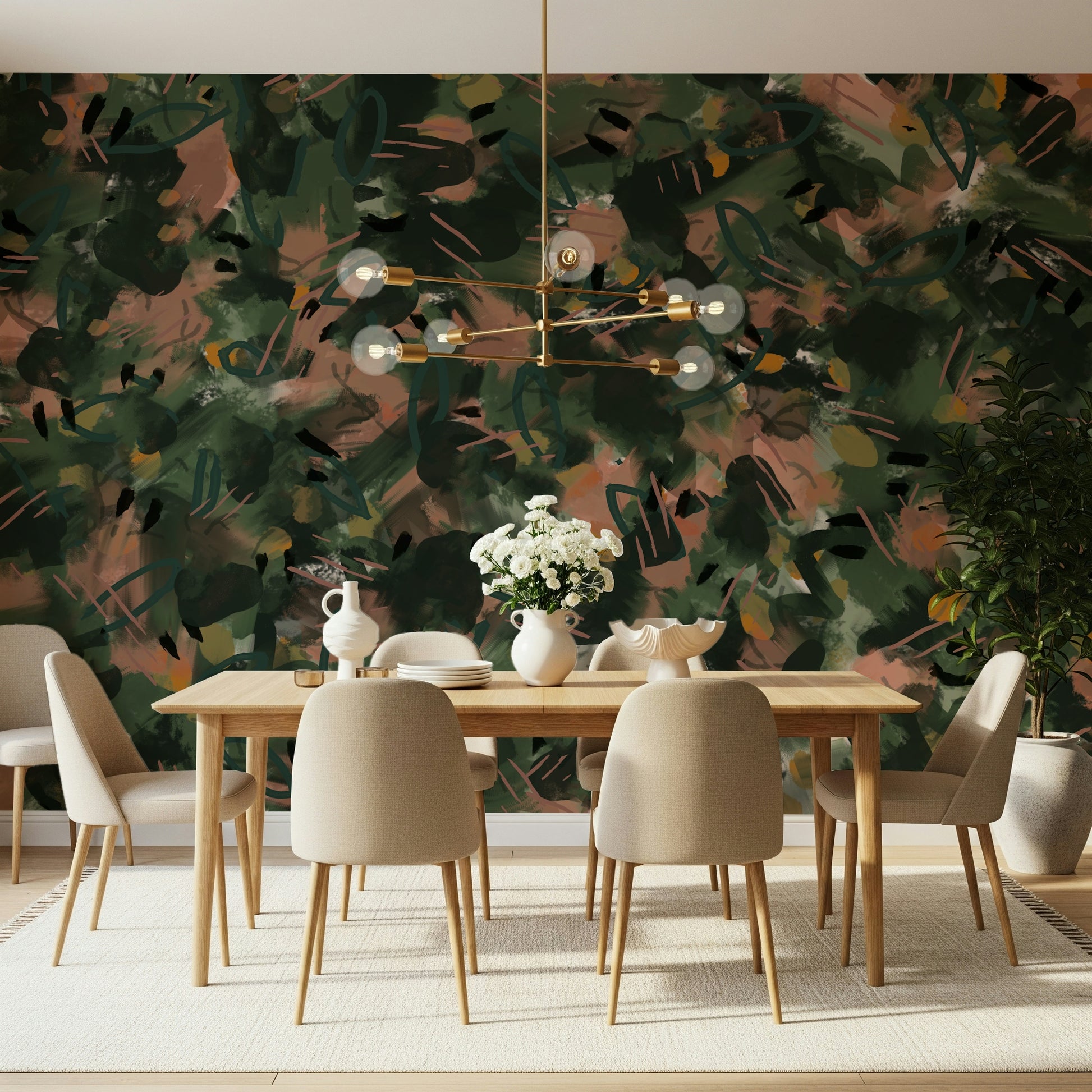 A classic abstract design wallpaper for walls.