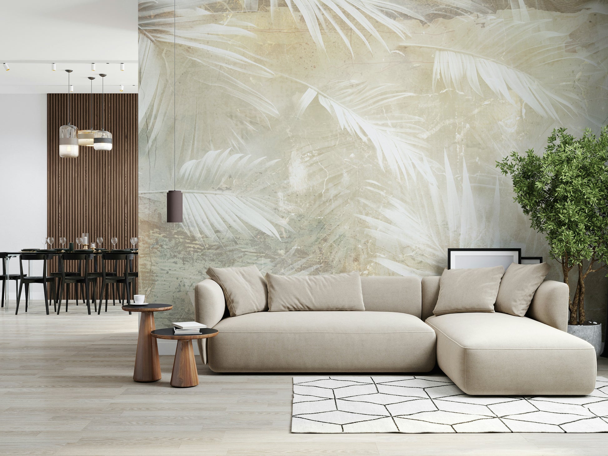 A classic tropical theme wallpaper for walls.