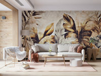 An artistic nature inspired mural for home decor.