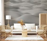 A contemplative gentle design wallpaper mural for a feature wall.