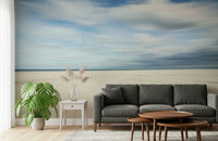 A contemplative gentle cloud wallpaper mural for a feature wall.