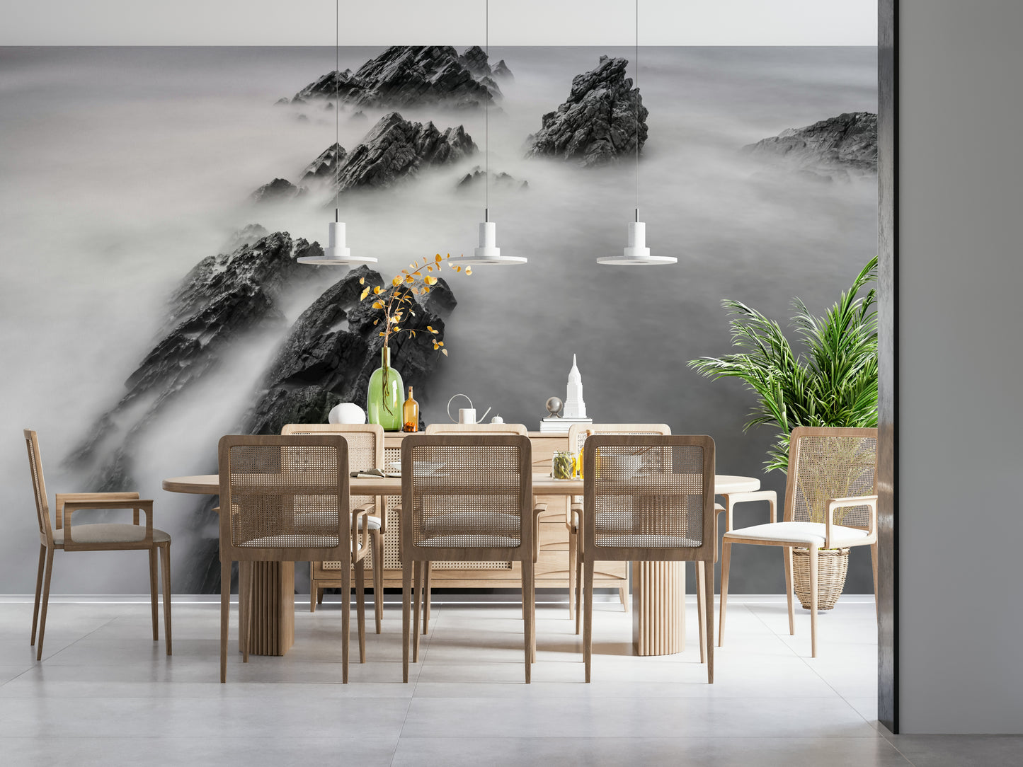A high-quality minimalist vista wall mural for walls.