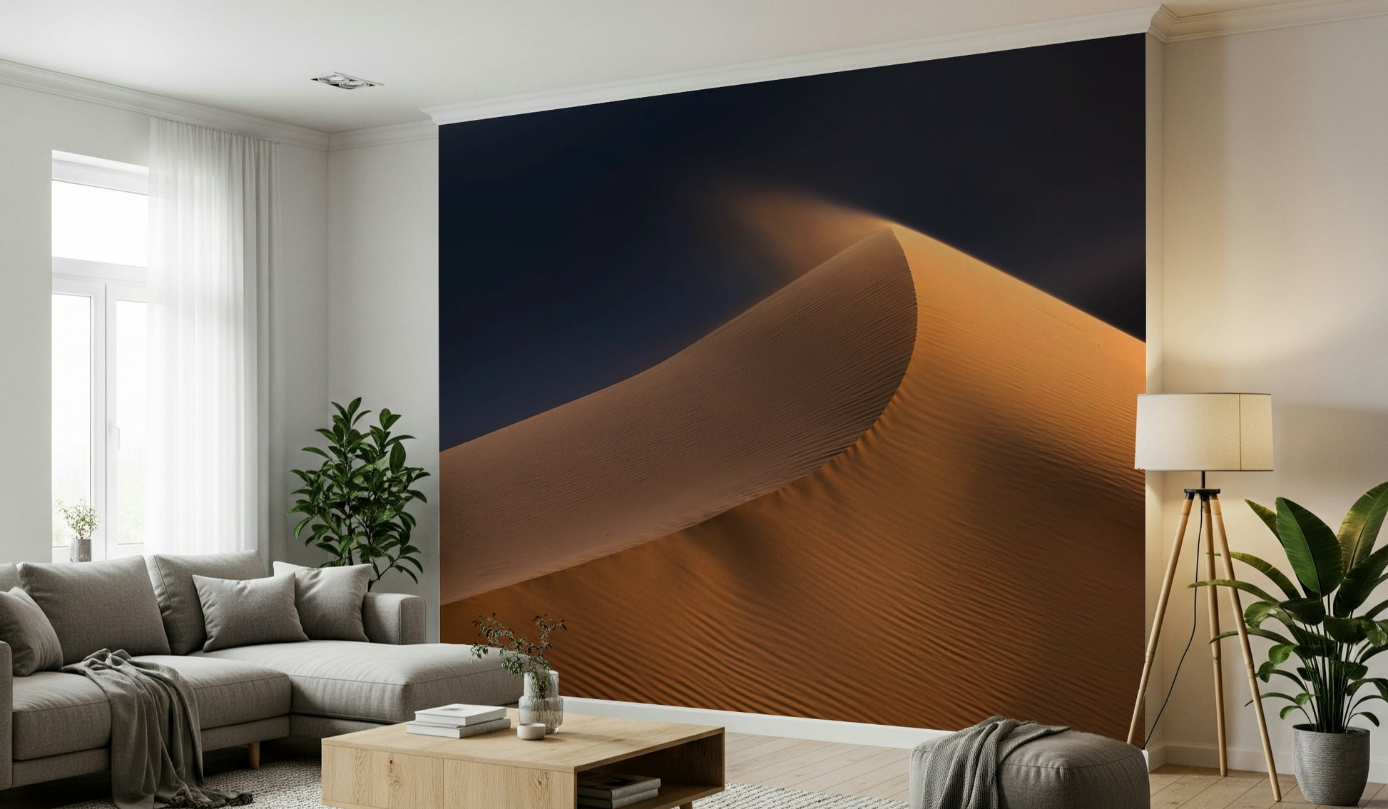 An artistic nature inspired mural for home decor.