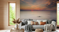 A contemplative gentle wave wallpaper mural for a feature wall.