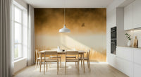 An artistic soft focus aviary mural on minimalist wallpaper.