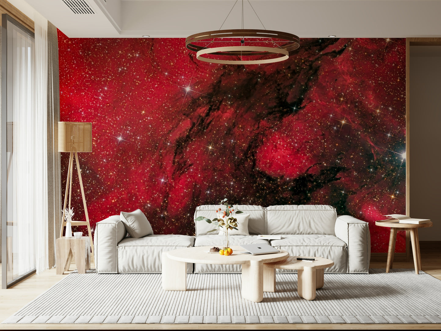 An artistic nature inspired mural for home decor.