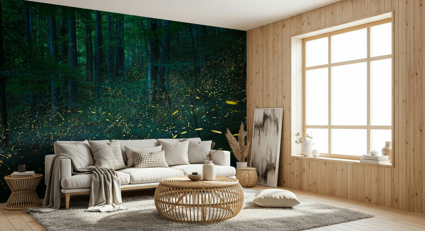 An artistic soft focus landscape mural on scenic wallpaper.
