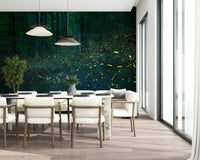 An artistic nature inspired mural for home decor.