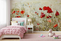An artistic nature inspired mural for home decor.