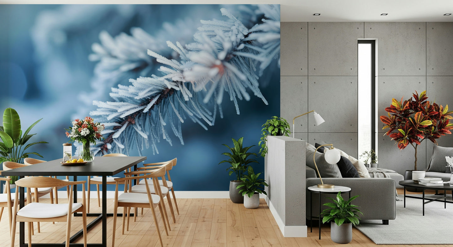 A contemplative gentle design wallpaper mural for a feature wall.