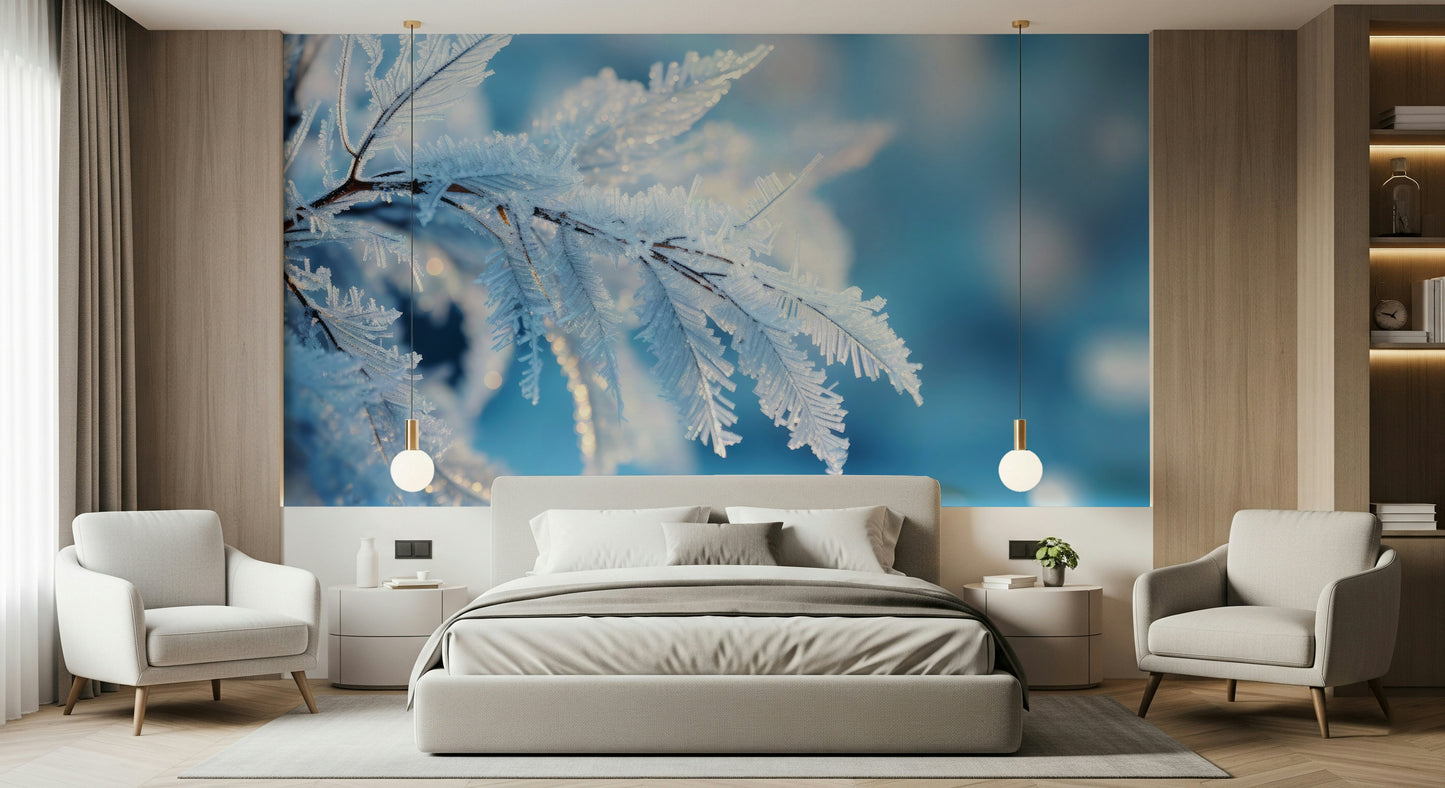 A contemplative gentle design wallpaper mural for a feature wall.