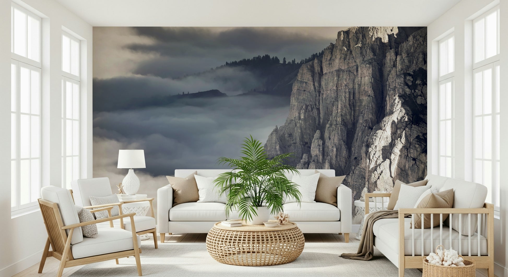 A classic mountain peak wallpaper for walls.