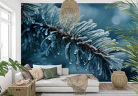 A contemplative gentle design wallpaper mural for a feature wall.
