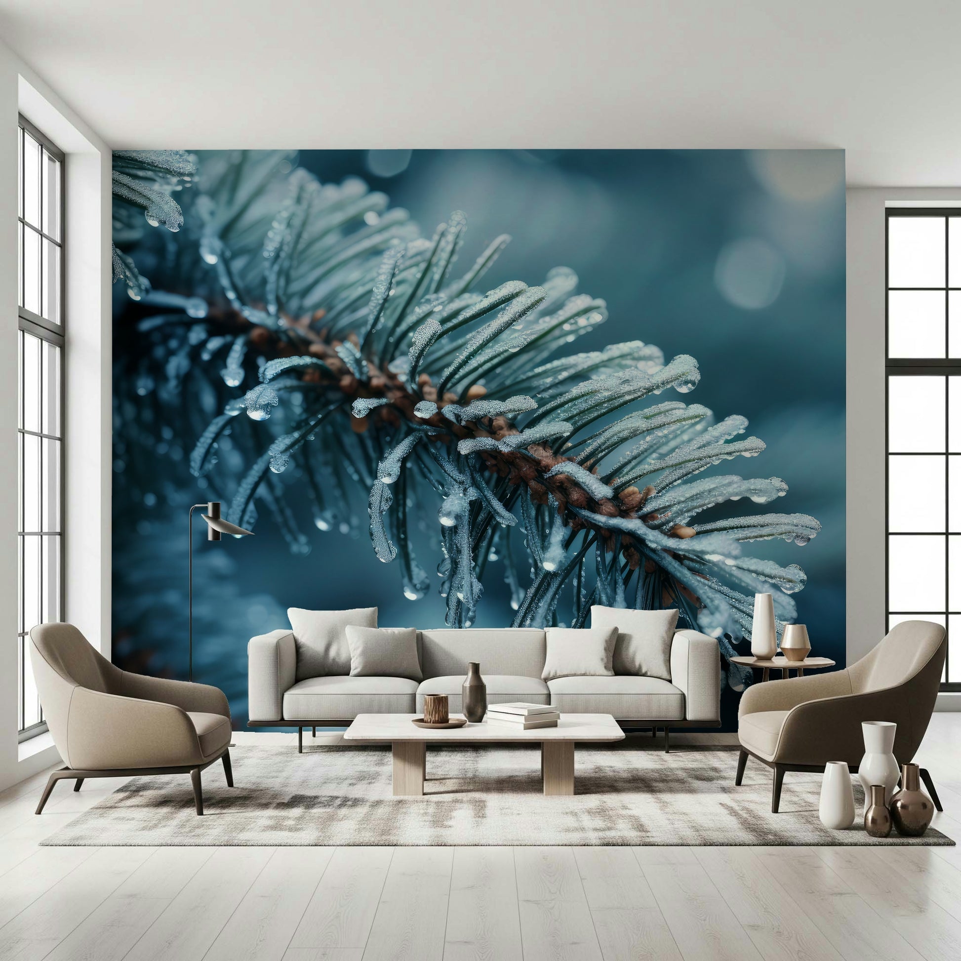 A beautiful modern art wall mural of delicate texture.