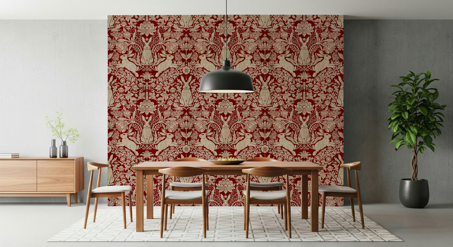 A classic soft floral wallpaper for walls.