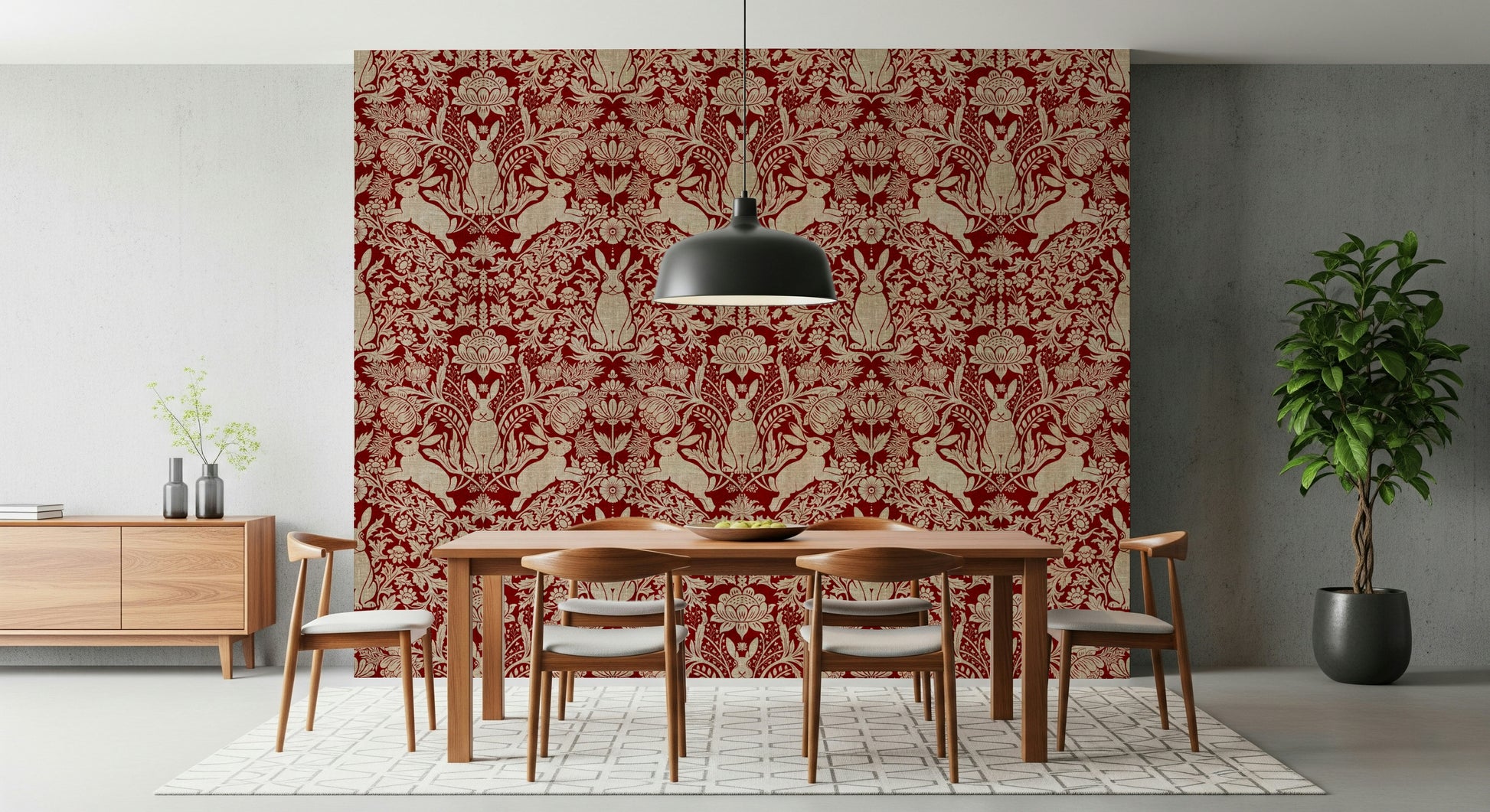 A classic soft floral wallpaper for walls.