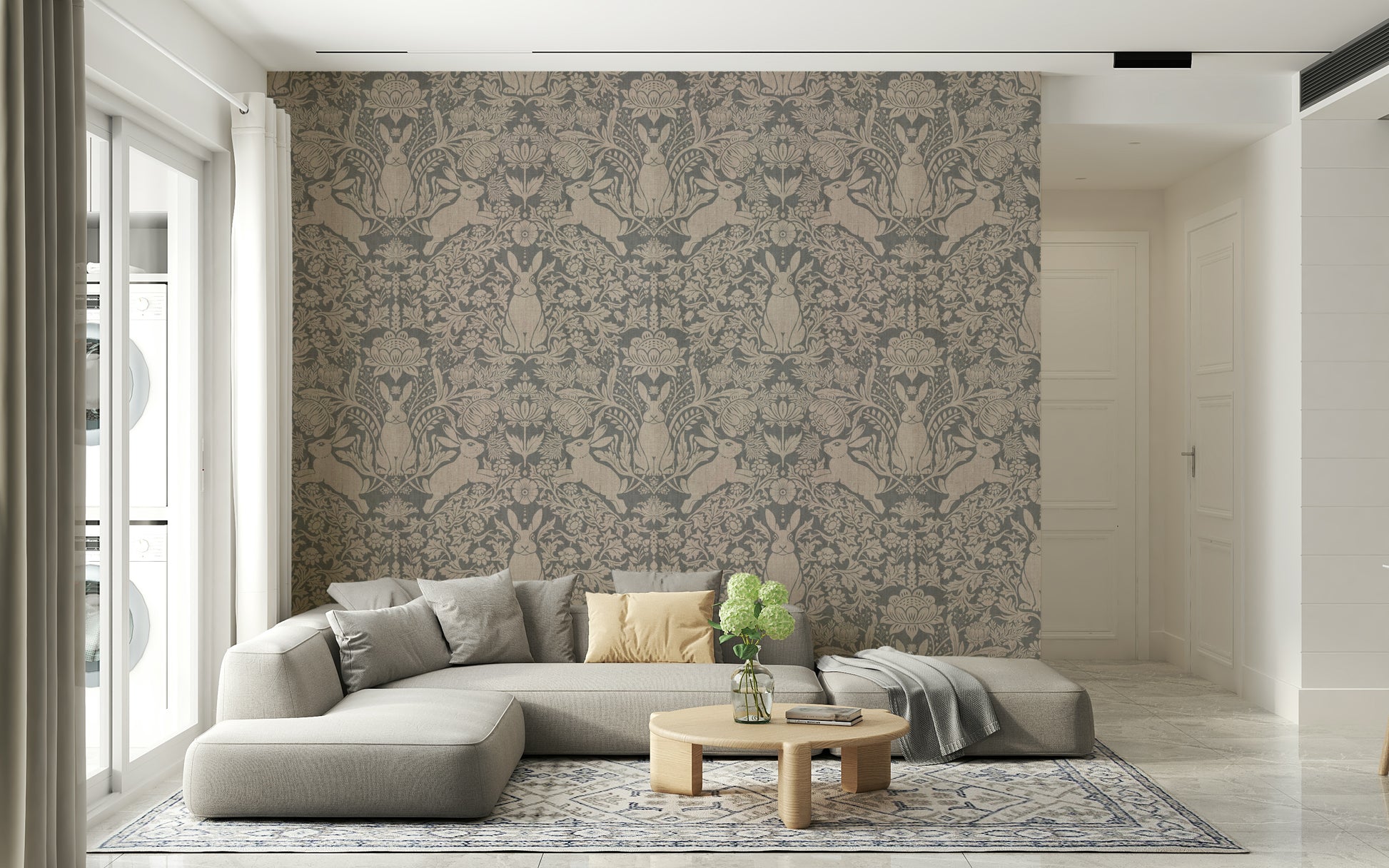 A serene whimsical pattern wall mural for your decor.