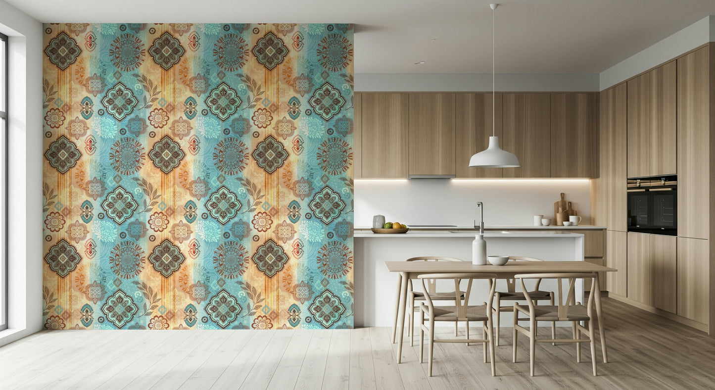 A classic abstract design wallpaper for walls.